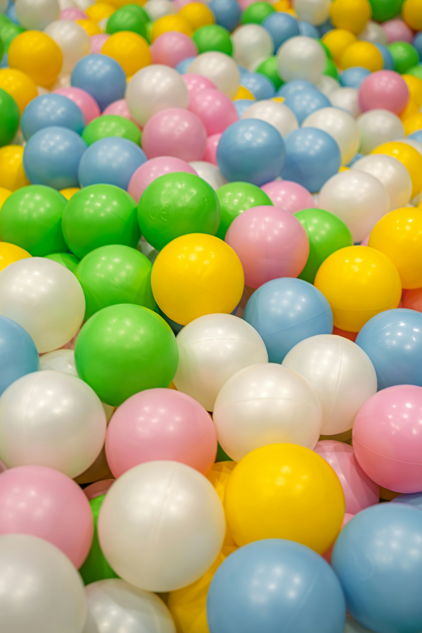 Colorful balls filling a play area